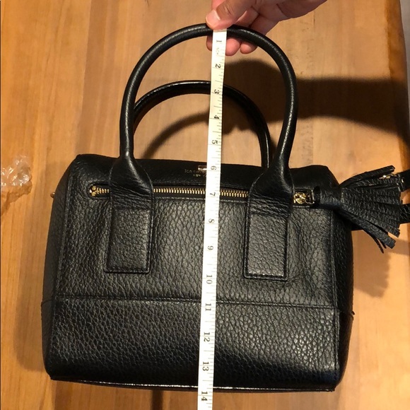 Kate Spade Black Pebbled Leather Tassel Satchel - Picture 12 of 15